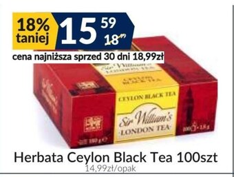 Sużyw Herbata sir william's tea oferta