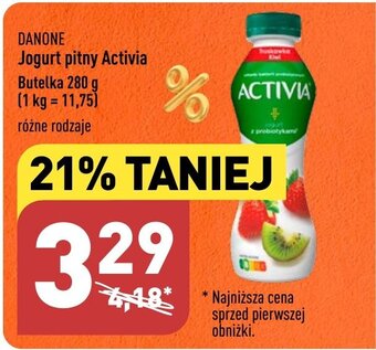 ALDI DANONE Jogurt pitny Activia Butelka 280 g oferta