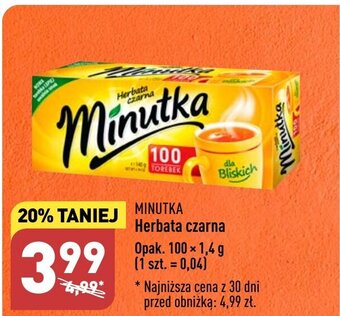 ALDI MINUTKA Herbata czarna 100x1,4g oferta