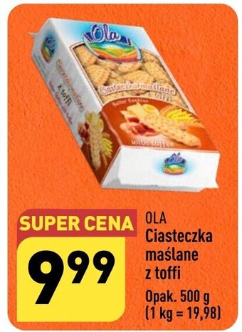 ALDI OLA Ciasteczka maślane z toffi 500g oferta