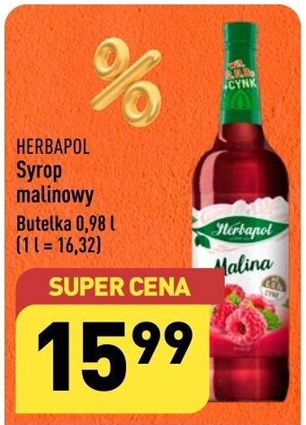 ALDI HERBAPOL Syrop malinowy 0,98l oferta