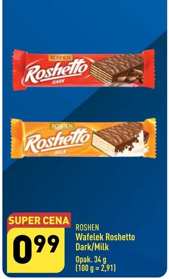 ALDI ROSHEN Wafelek Roshetto Dark/Milk 34g oferta
