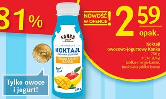 Delikatesy Centrum Koktajl owocowo-jogurtowy Kanka 250g oferta