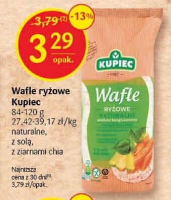 Delikatesy Centrum Wafle ryżowe Kupiec 84-120g oferta