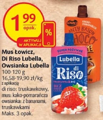 Delikatesy Centrum Mus Łowicz, Di Riso Lubella, Owsianka Lubella 100-120g oferta