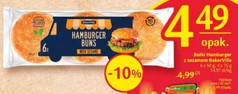 Bułki Hamburger z sezamem BakerVille 6 x 50 g, 4 x 75 g