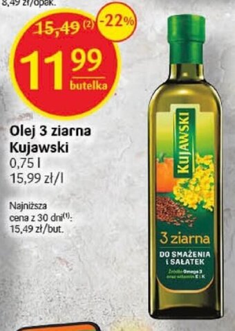 Delikatesy Centrum Olej 3 ziarna Kujawski 0,75l oferta