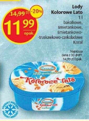 Delikatesy Centrum Lody Kolorowe Lato 1l oferta
