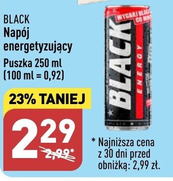 ALDI BLACK Napój energetyzujący 250 ml oferta
