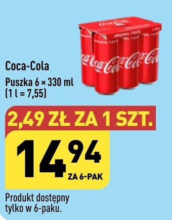ALDI Coca-Cola 6 × 330 ml oferta
