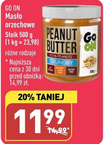 ALDI GO ON Masło orzechowe 500 g oferta