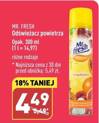 ALDI MR. FRESH Odświeżacz powietrza 300 ml oferta