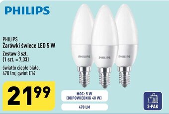 ALDI PHILIPS Żarówki świece LED 5 W oferta