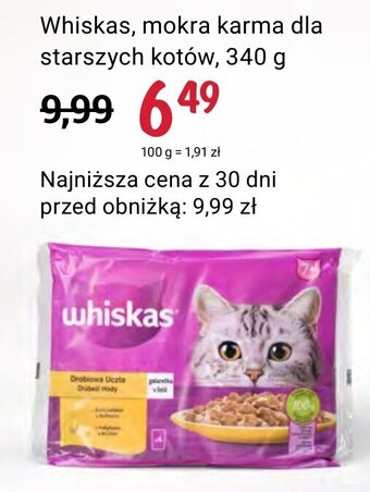 Rossmann Whiskas, mokra karma dla starszych kotów, 340 g oferta