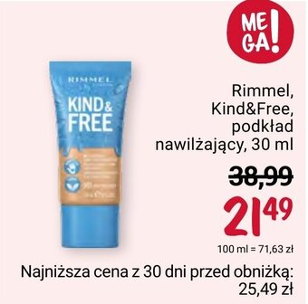 Rossmann Rimmel, Kind&Free, podkład nawilżający, 30 ml oferta