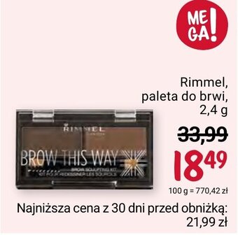 Rossmann Rimmel, paleta do brwi, 2,4 g oferta