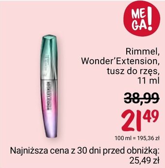 Rossmann Rimmel, Wonder'Extension, tusz do rzęs, 11 ml oferta