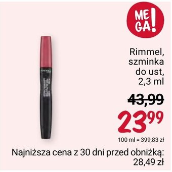 Rimmel, szminka do ust, 2,3 ml