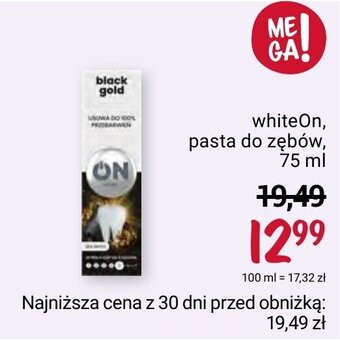 Rossmann whiteOn, pasta do zębów, 75 ml oferta