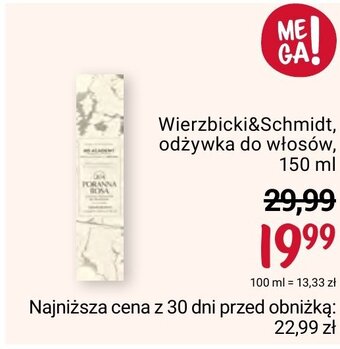 Rossmann Wierzbicki&Schmidt odżywka do włosów 150ml oferta