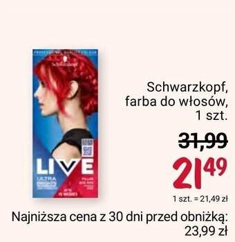 Rossmann Schwarzkopf farba do włosów 1szt. oferta