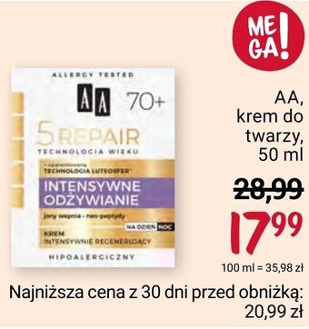 Rossmann AA krem do twarzy 50 ml oferta