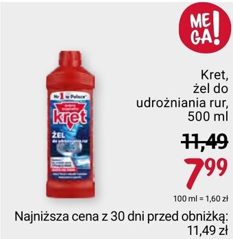 Rossmann Kret żel do udrożniania rur 500ml oferta