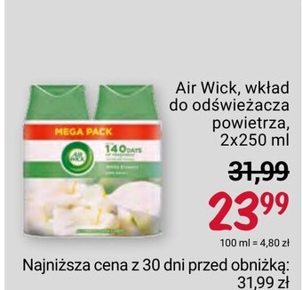 Rossmann Air Wick wkład do odświeżacza powietrza 2x250 ml oferta