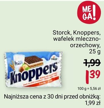 Rossmann Storck Knoppers wafelek mleczno orzechowy 25g oferta