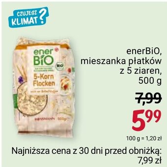 Rossmann enerBiO mieszanka płatków z 5 ziaren 500g oferta