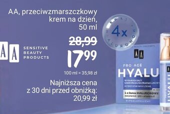 Rossmann AA przeciwzmarszczkowy krem na dzień 50ml oferta