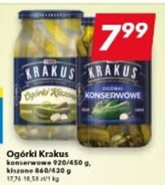 Lewiatan Ogórki Krakus 920g oferta