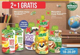 Stokrotka Wszystkie musy Tymbark 120g/Kubuś 100g oferta