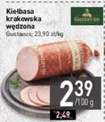 Stokrotka Kiełbasa krakowska wędzona Gustavus 100g oferta