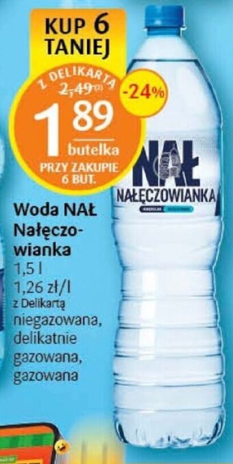 Delikatesy Centrum Woda Nałęczowianka 1,5l oferta