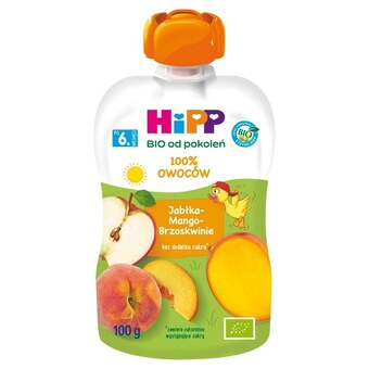 ALDI Hipp bio mus owocowy po 6. miesiącu jabłka-mango-brzoskwinie 100 g oferta