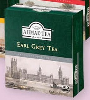 Auchan Ahmad tea earl grey herbata czarna 200 g (100 torebek z zawieszką) oferta