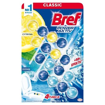 Netto Bref wc power aktiv zawieszka myjąco-zapachowa do muszli wc cytryna ocean 4 x 50 g oferta