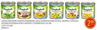 Pokusa Bonduelle GROSZEK KONSERWOWY, KUKURYDZA KONSERWOWA, FASOLA CZERWONA GOTOWANE NA PARZE, KUKURYDZA Z GROSZKIEM oferta