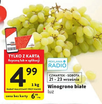 Intermarche Winogrono białe 1kg oferta