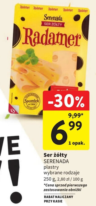 Intermarche Ser żółty SERENADA 250 g oferta