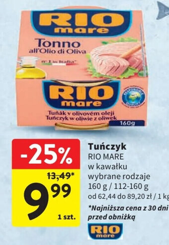 Intermarche Tuńczyk RIO MARE 160 g oferta