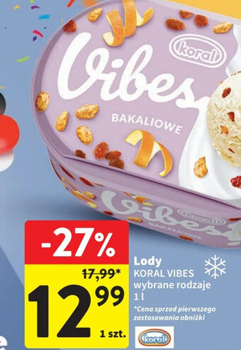 Intermarche Lody KORAL VIBES 1 l oferta