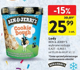 Intermarche Lody BEN&JERRY'S 0,427 - 0,465 l oferta