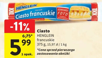 Intermarche Ciasto HENGLEIN 375 g oferta