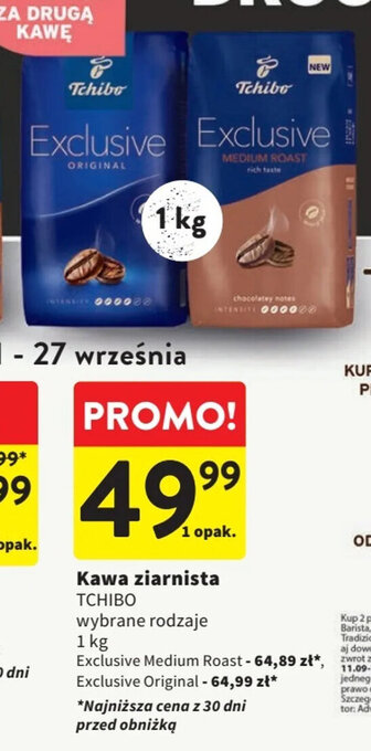 Intermarche Kawa ziarnista TCHIBO 1 kg oferta