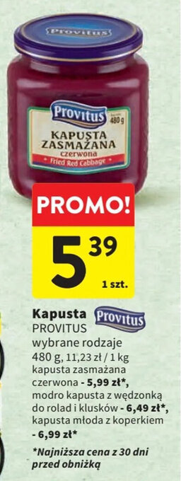 Intermarche Kapusta Provitus 480 g oferta
