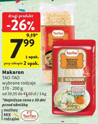 Intermarche Makaron TAO-TAO 170-200 g oferta