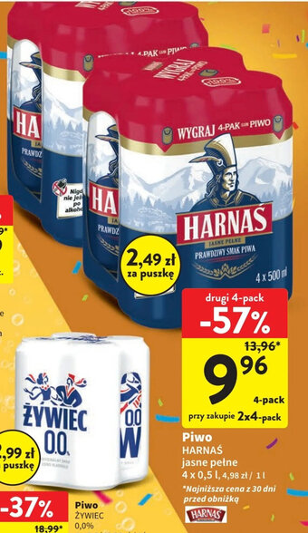 Intermarche Piwo HARNAŚ 4 x 0,5 l oferta