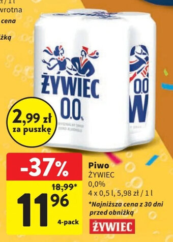 Intermarche Piwo ŻYWIEC 0,0% 4 X 0,5 l oferta